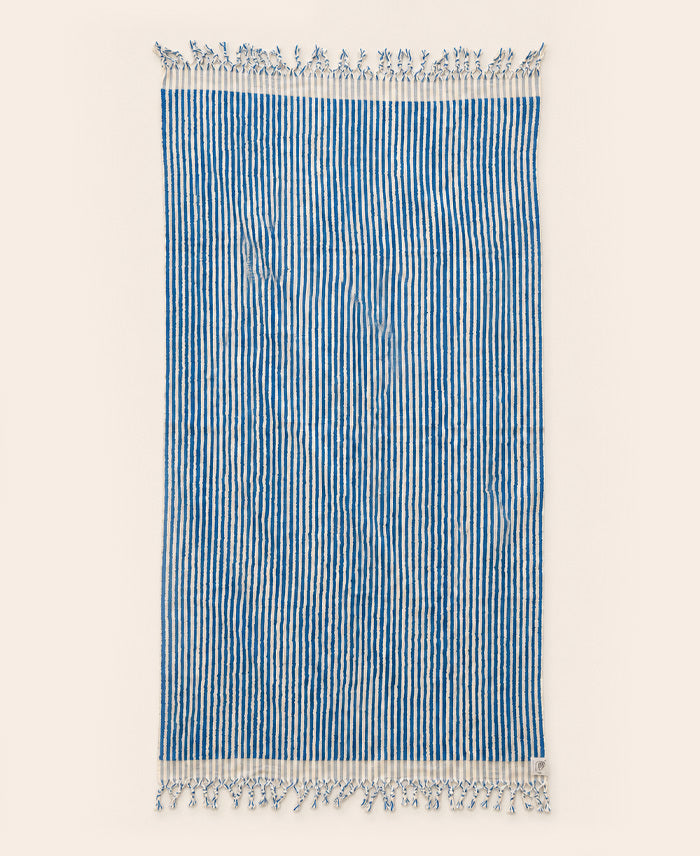 Golden Breed Luxe Terry Stripe Towel - Beach Towels