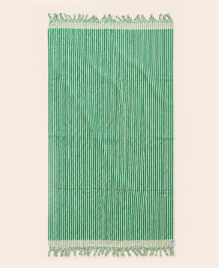 Golden Breed Luxe Terry Stripe Towel - Beach Towels
