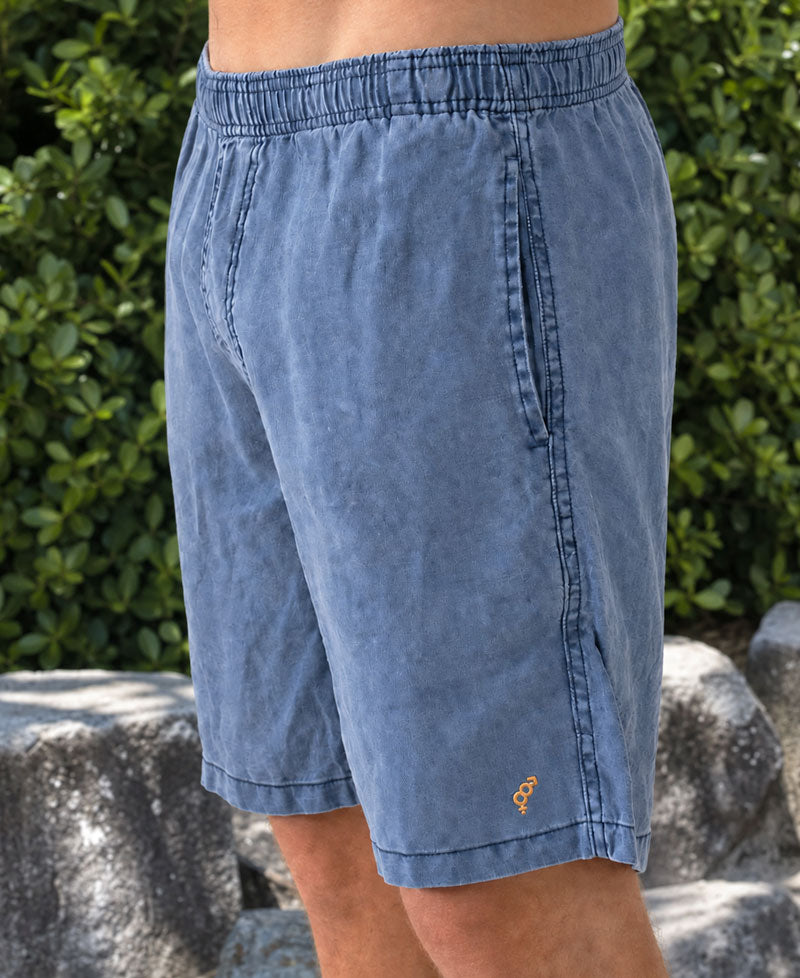 Golden Breed Henry Linen Short | Denim - Shorts
