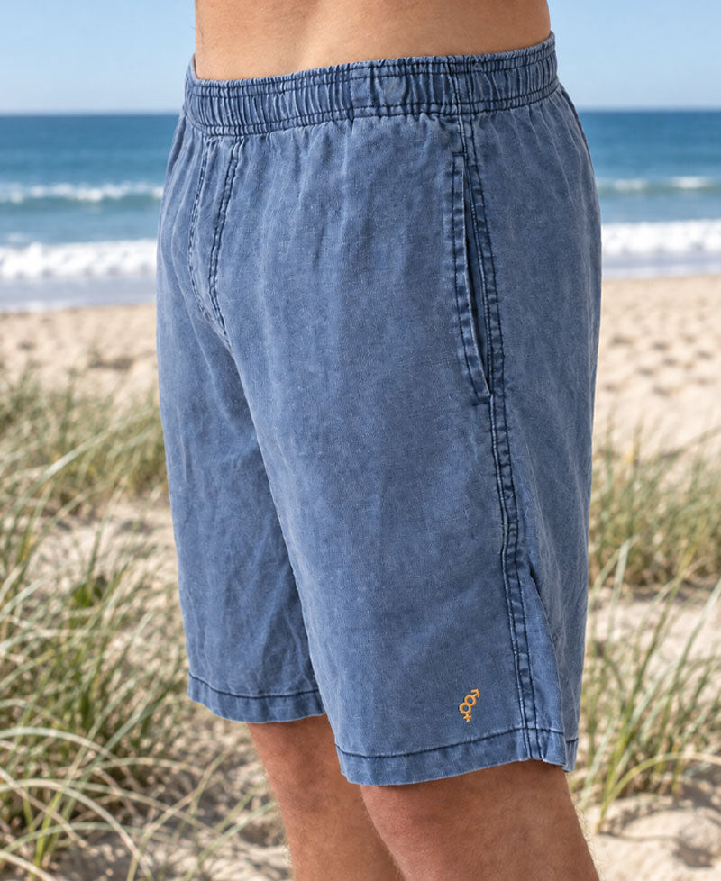Golden Breed Henry Elastic Waist Short | Denim - Shorts