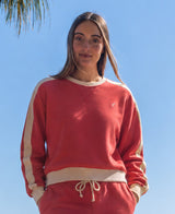 Golden Breed Koby Ringer Swear | Wash Red/Beige - Sweatshirts