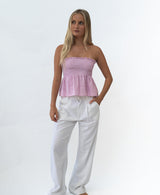 Lazy Beach Claire Pant | White - Trousers