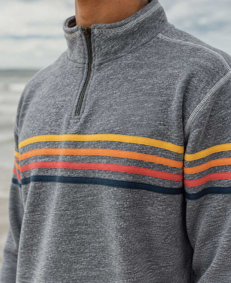Golden Breed Long Island 1/4 Zip Rag Top | Navy Marle - Sweatshirts