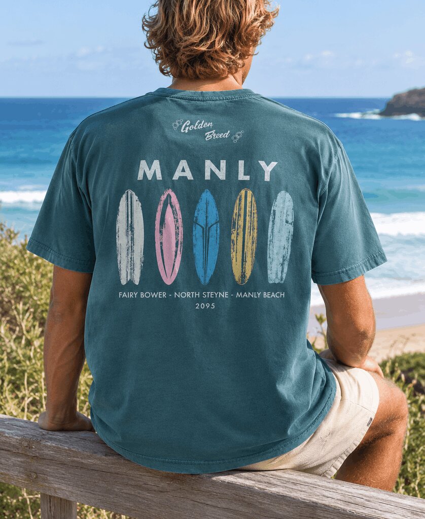 Golden Breed Manly Boards Tee | Fern - T-Shirts