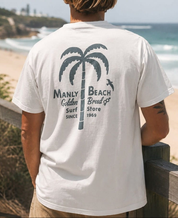 Golden Breed Manly Palm Loco Tee | Off White - T-Shirts