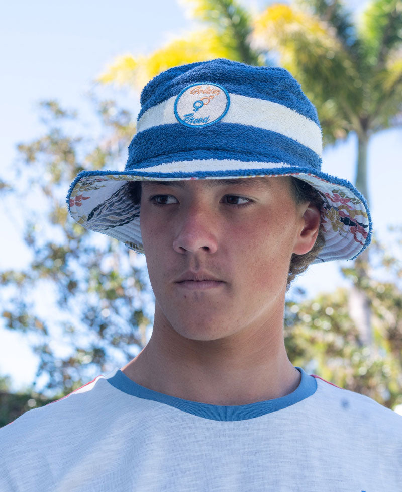 Golden Breed Nathan Terry Bucket Hat | Navy/Cream - Bucket Hats