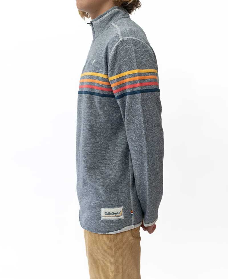 Golden Breed Long Island 1/4 Zip Rag Top | Navy Marle - Sweatshirts