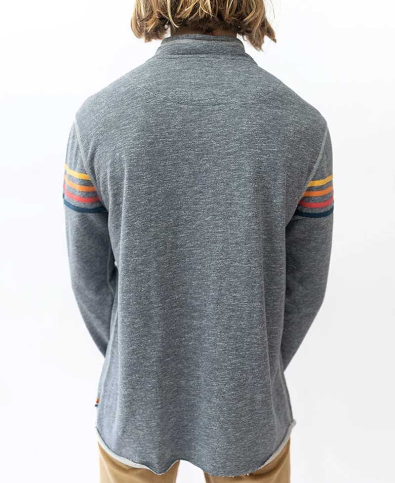 Golden Breed Long Island 1/4 Zip Rag Top | Navy Marle - Sweatshirts