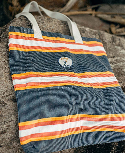 Tallows Cord Tote Bag | Navy - Golden Breed