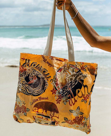 Canvas Beach Bag Maui Wash Orange - Main Image