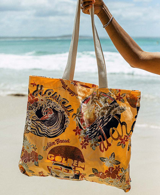 Canvas Beach Bag Maui | Wash Orange - Golden Breed
