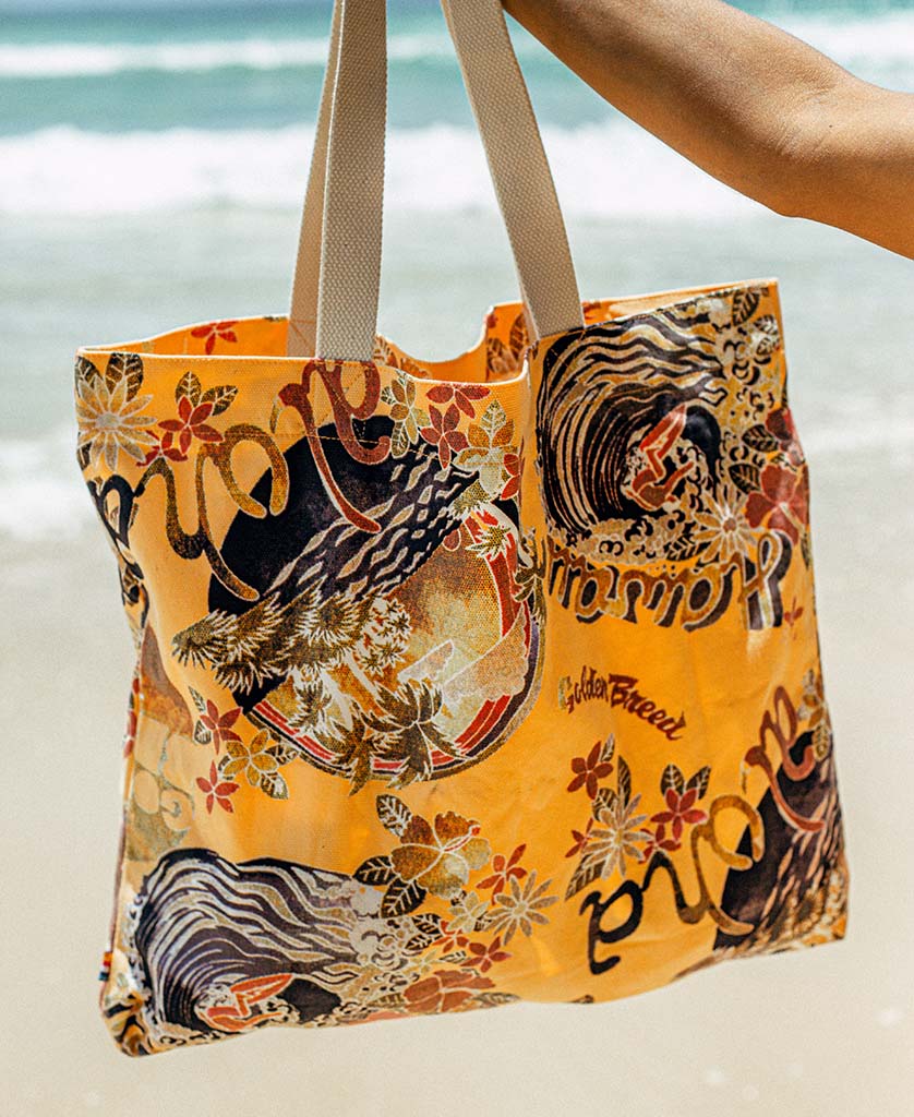 Canvas Beach Bag Maui | Wash Orange - Golden Breed