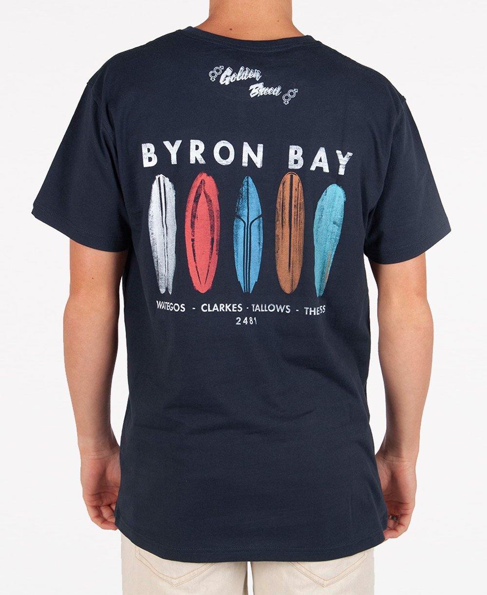 Byron Boards Tee | Navy - Golden Breed