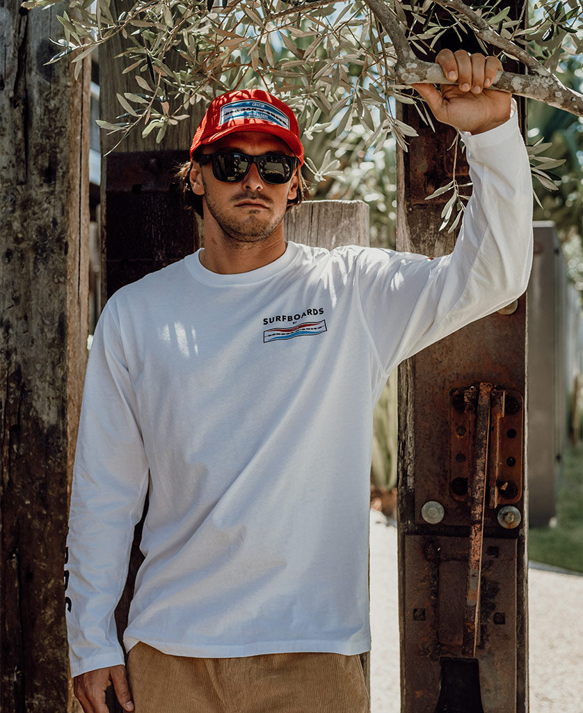 GS Surfboards LS Comp Tee | Off White - Golden Breed