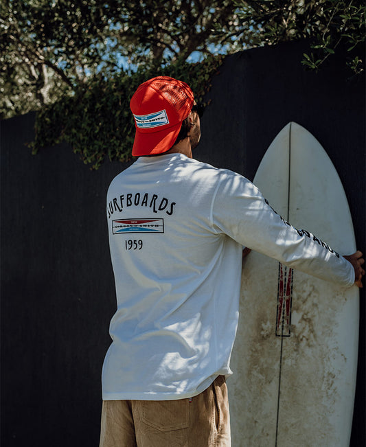 GS Surfboards LS Comp Tee | Off White - Golden Breed