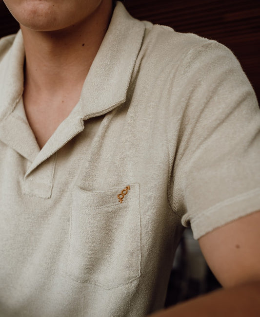 Vintage Terry Polo | Light Taupe - Golden Breed