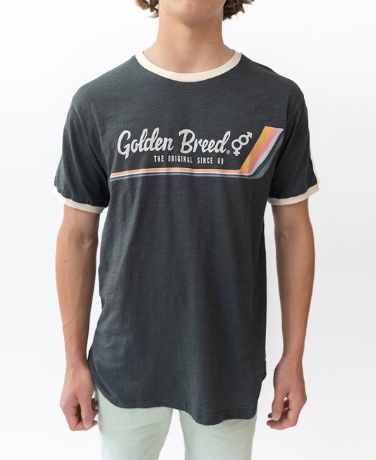 Retro Ringer | Wash Black - Golden Breed