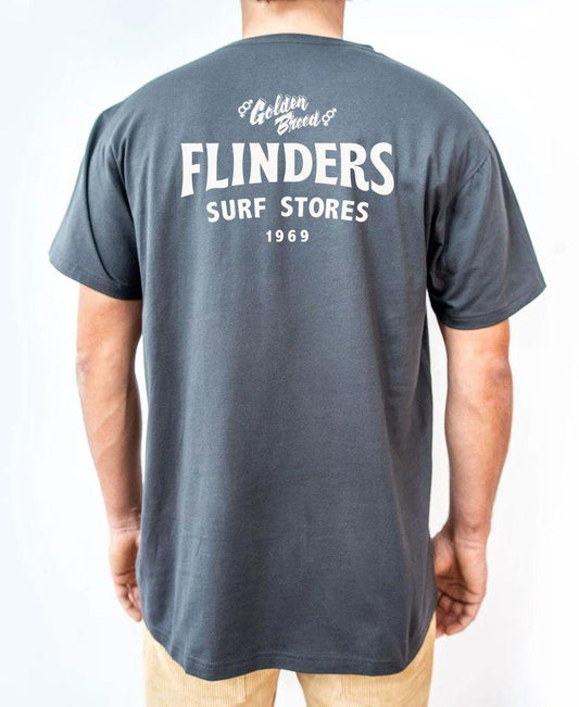 Flinders Easy Rider Tee | Wash Black - Golden Breed