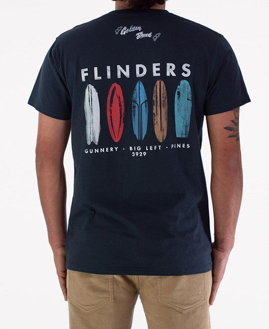 Flinders Boards Tee | Navy - Golden Breed