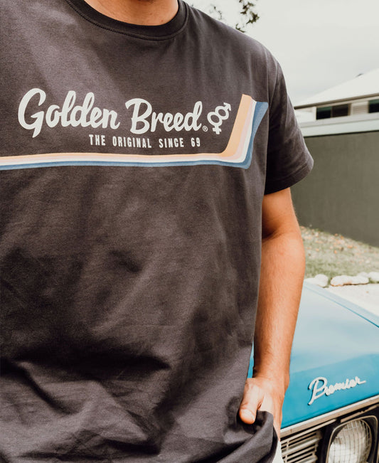 Retro Tee | Wash Black - Golden Breed