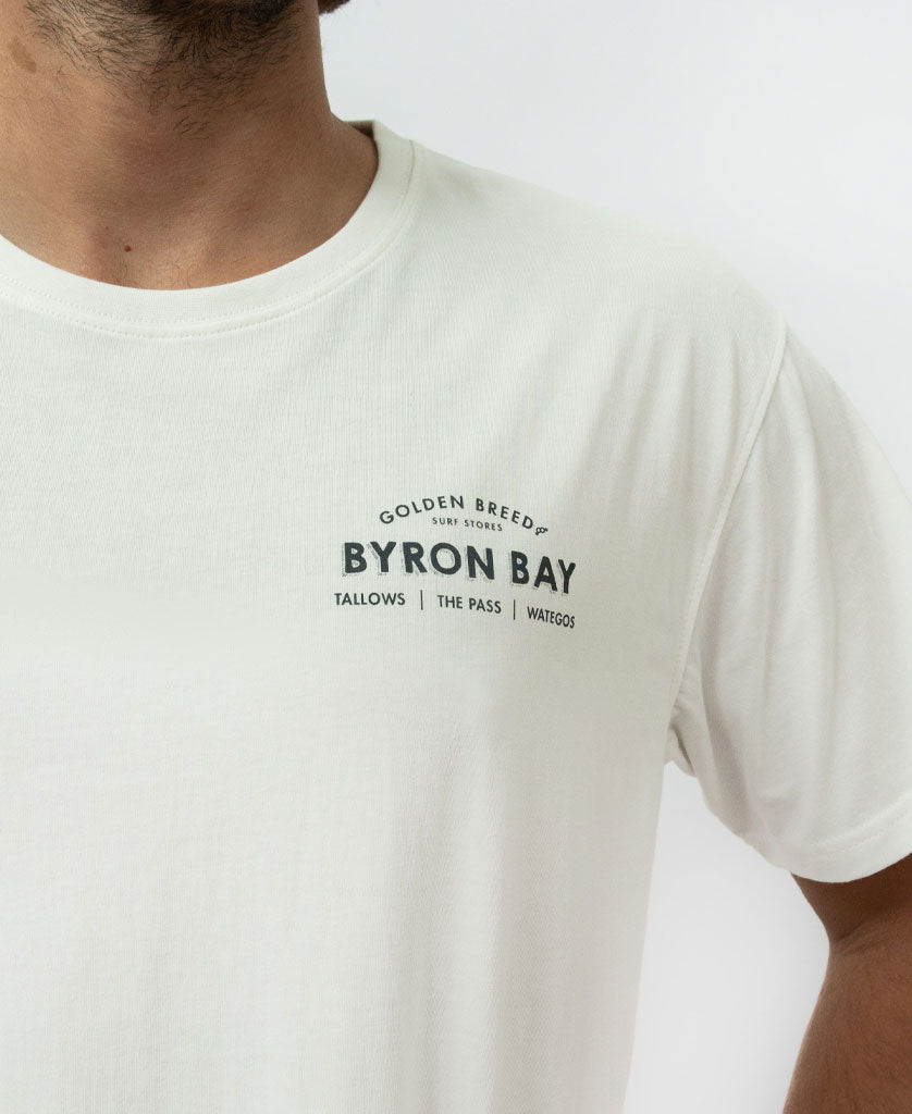 Byron Old School Tee | Off White - Golden Breed