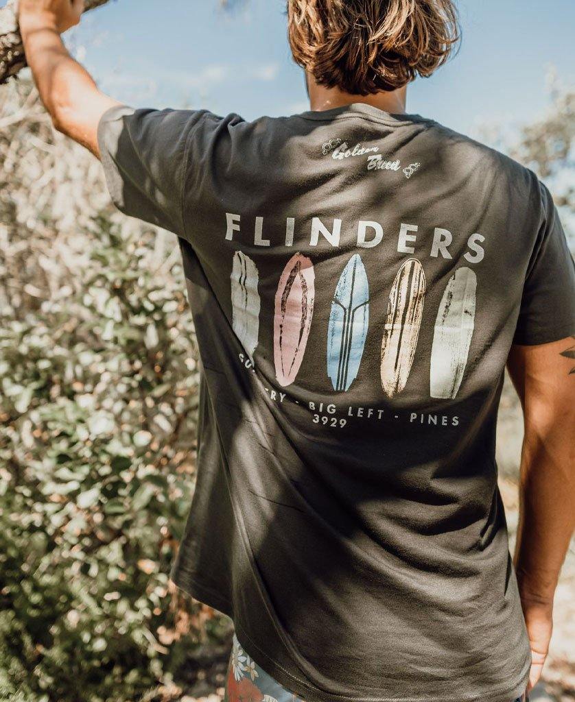 Flinders Boards Tee | Wash Black - Golden Breed