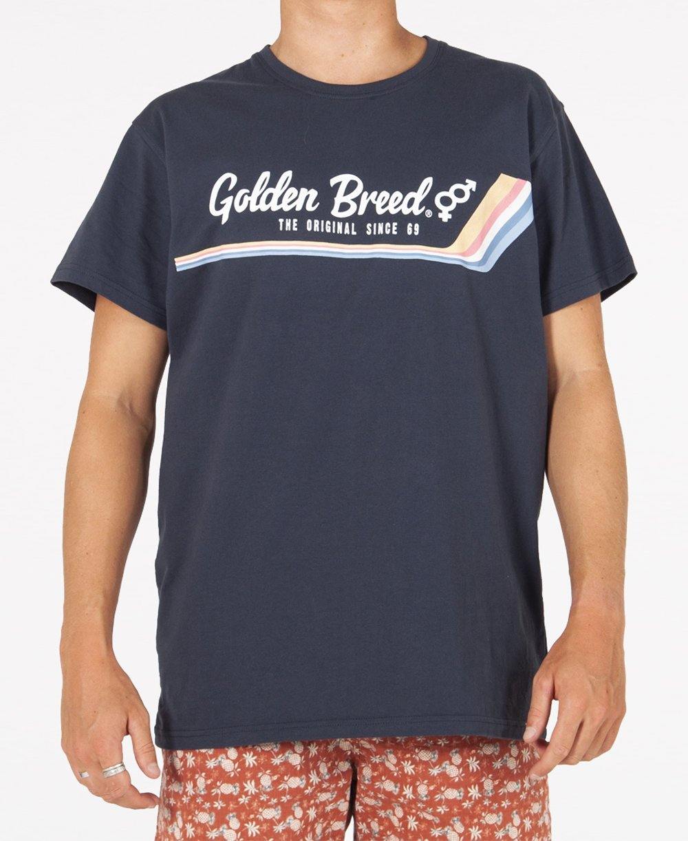 Retro Tee | Navy - Golden Breed